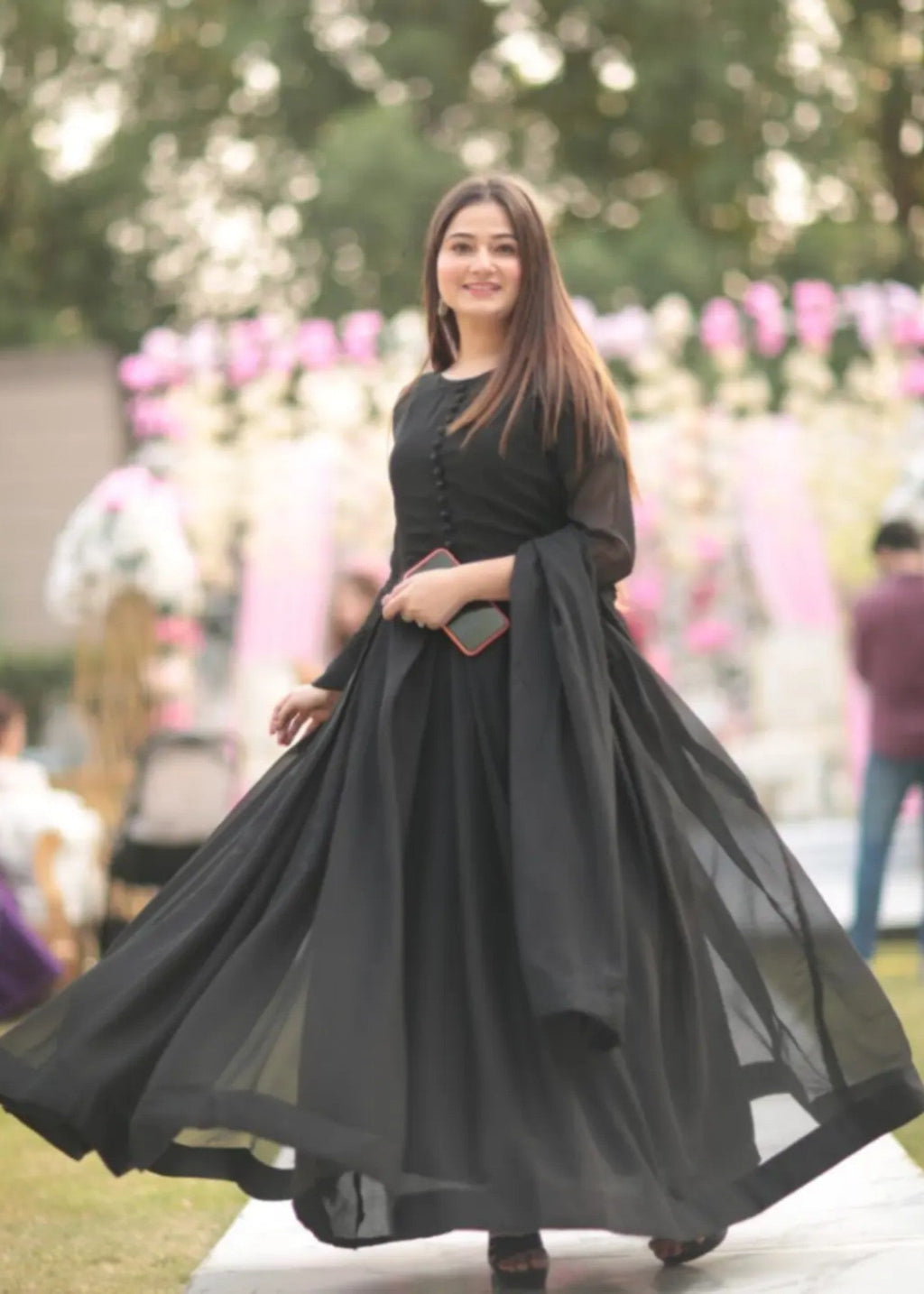 Miss & Mrs Chiffon black b Women 3pcs