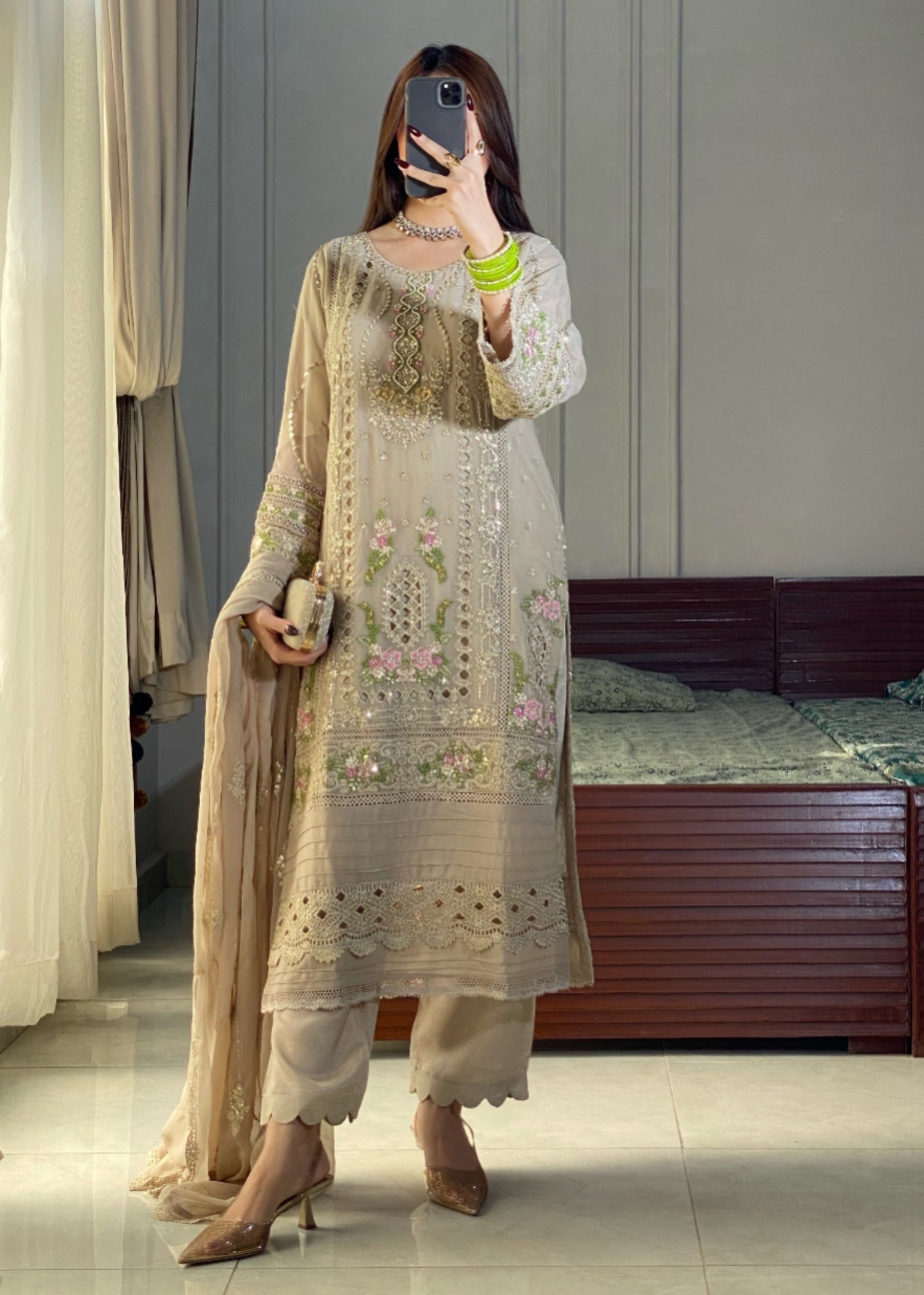 Ayesha B beige (Rani) Women 3pcs