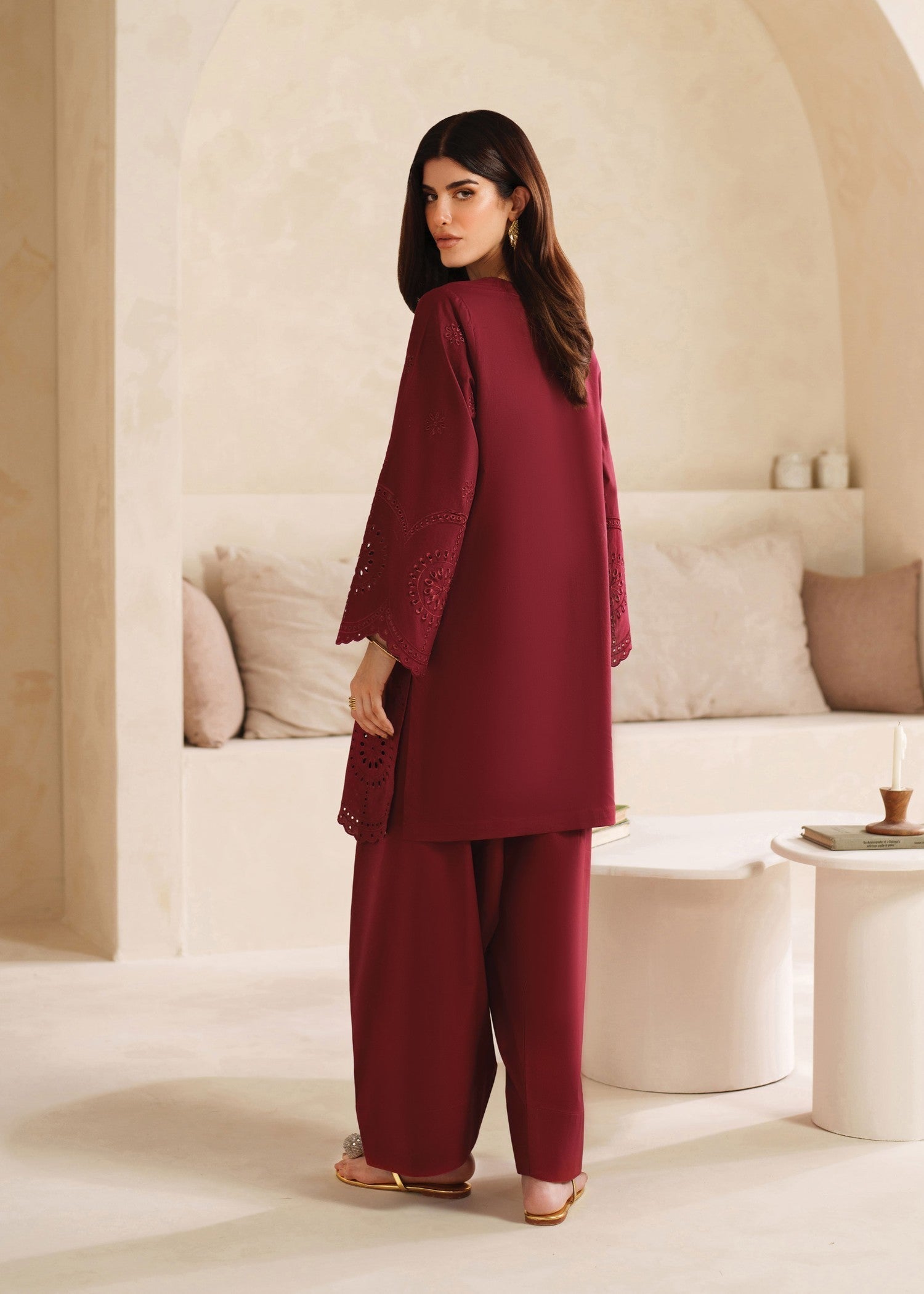 Garnet Clothing Burgundy Women 2pcs
