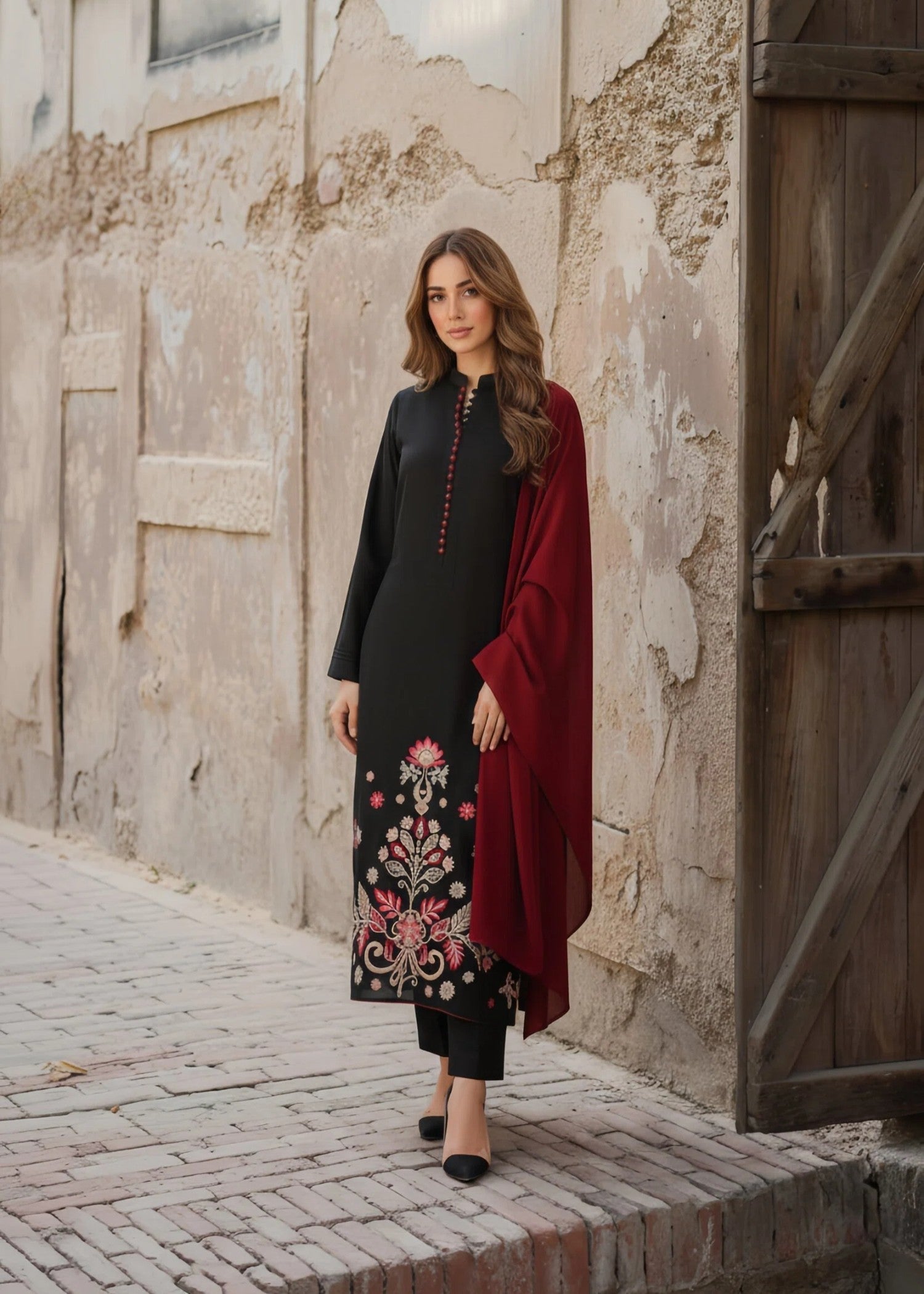 Saifron Diya Black Women 3pcs