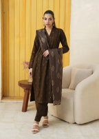 Designer Rack khadar jaccard brown Women 3pcs