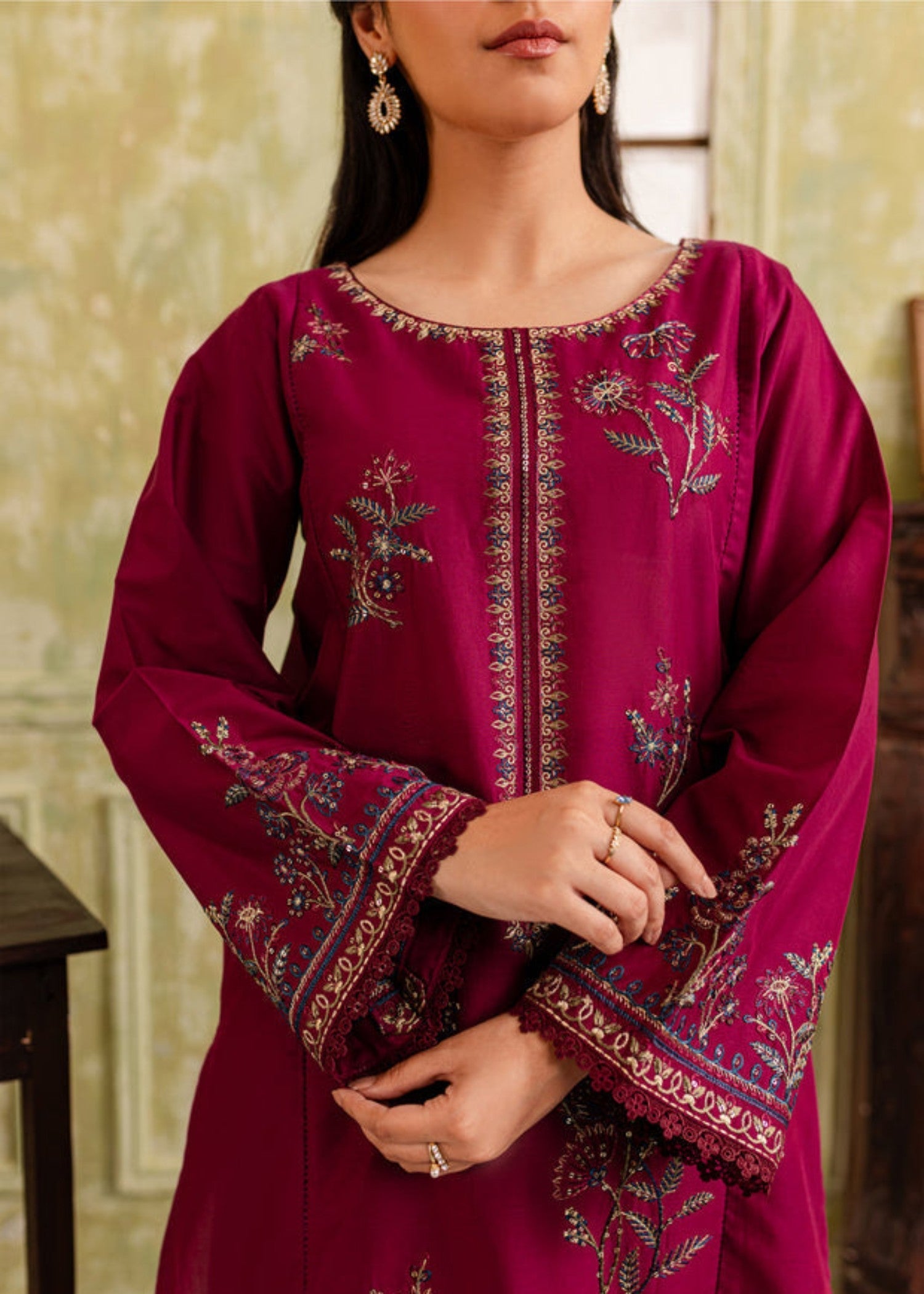 Midway Arts Amavi Bloom dress Embodiery Women 3pcs