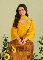 Chaudhary Arts Lime Embroidered Women 3pcs