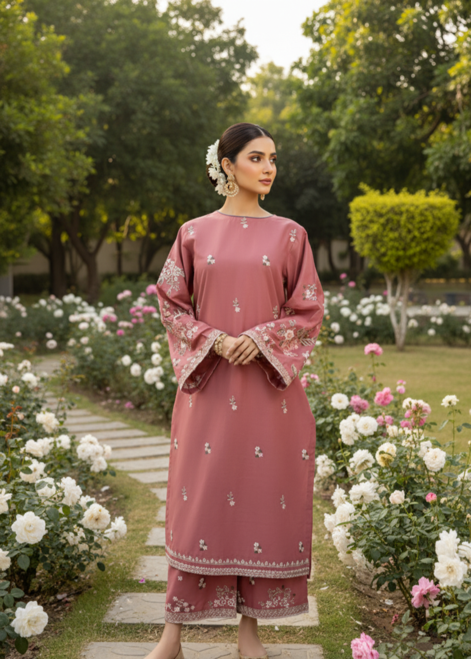 Shehroz Fashion FABEHA EMBROIDERY DRESS Women 2pcs