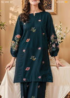 Sabahaats Zehra – Deep Sea Green Elegance in Embroidered Lawn Women 2pcs