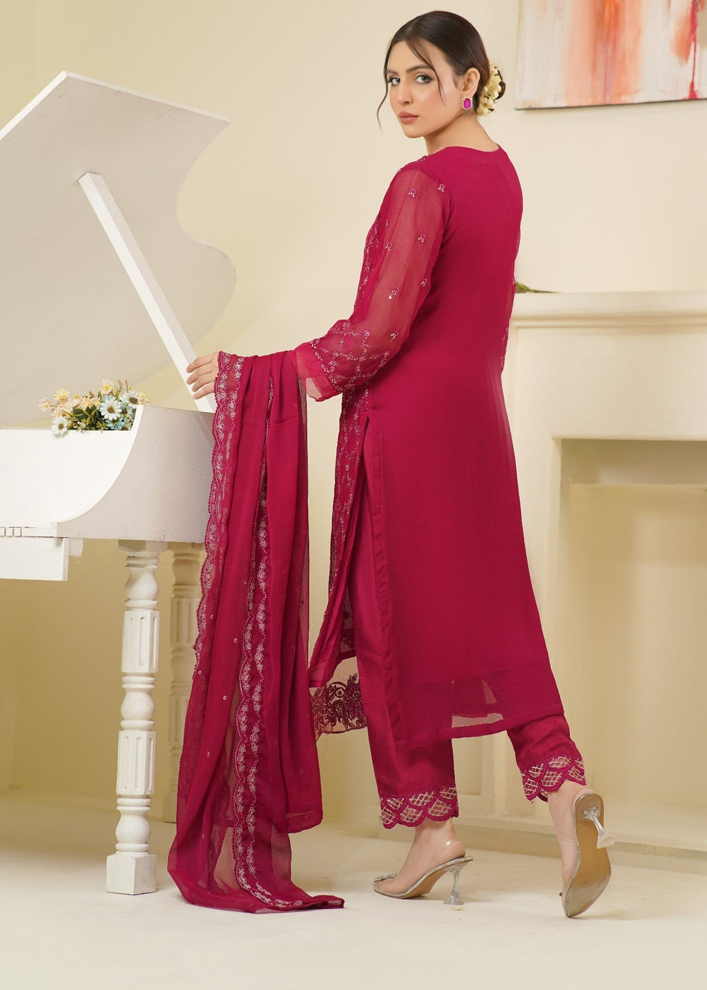 Rangoon Clothing Anooshay Hotpink Women 3pcs