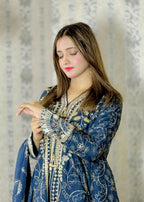 MMG Garments NOOR E CHASHAM| CHIFFON EMBROIDERED BACKTAIL FROCK MMG 825 Women 3pcs