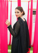 Zarratun. Black Embroidered Women 3pcs