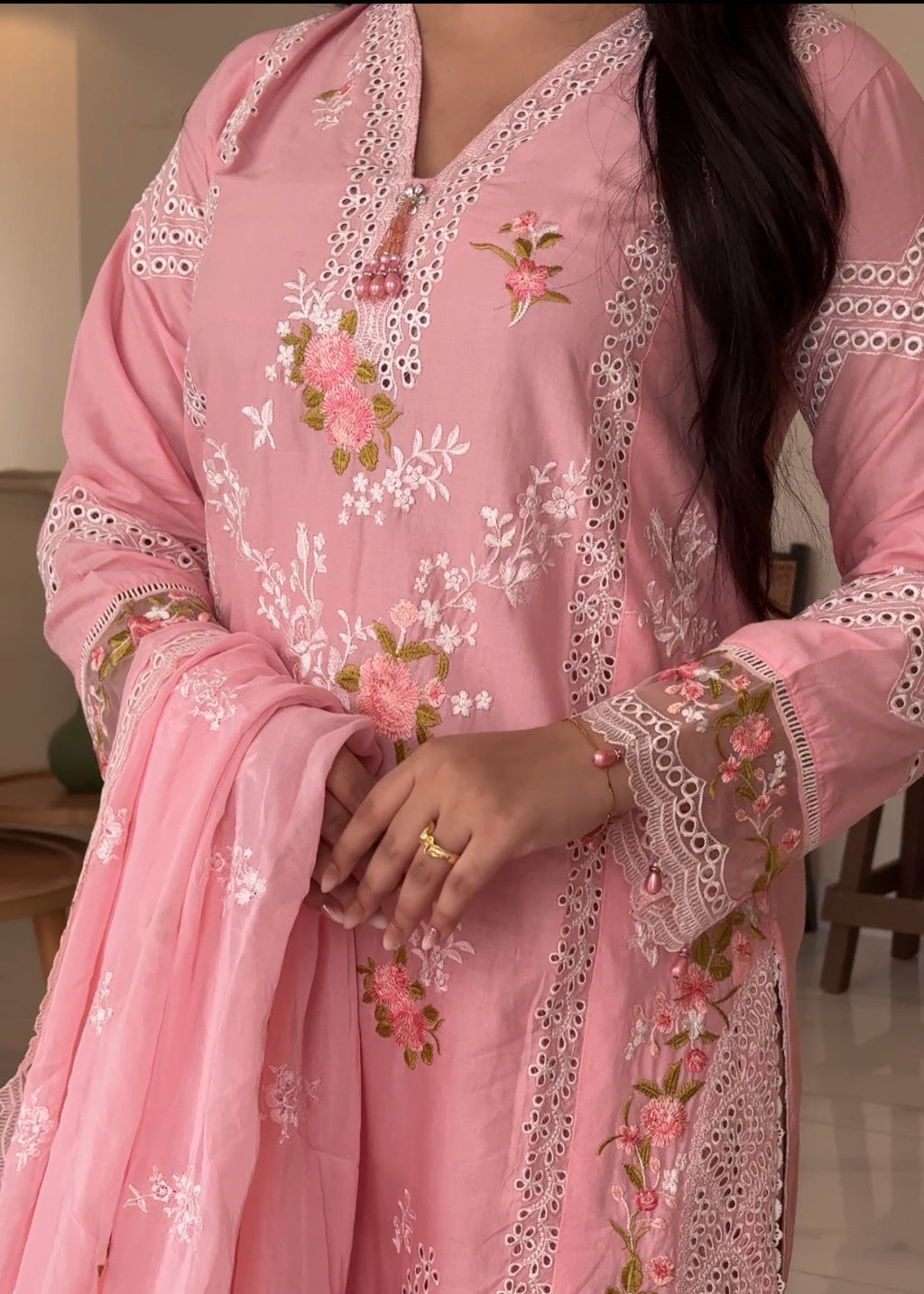 Suits By Sadia Rose pink Women 3pcs