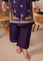 Gulposh Mehrou (Emroided ) Purple Women 3pcs