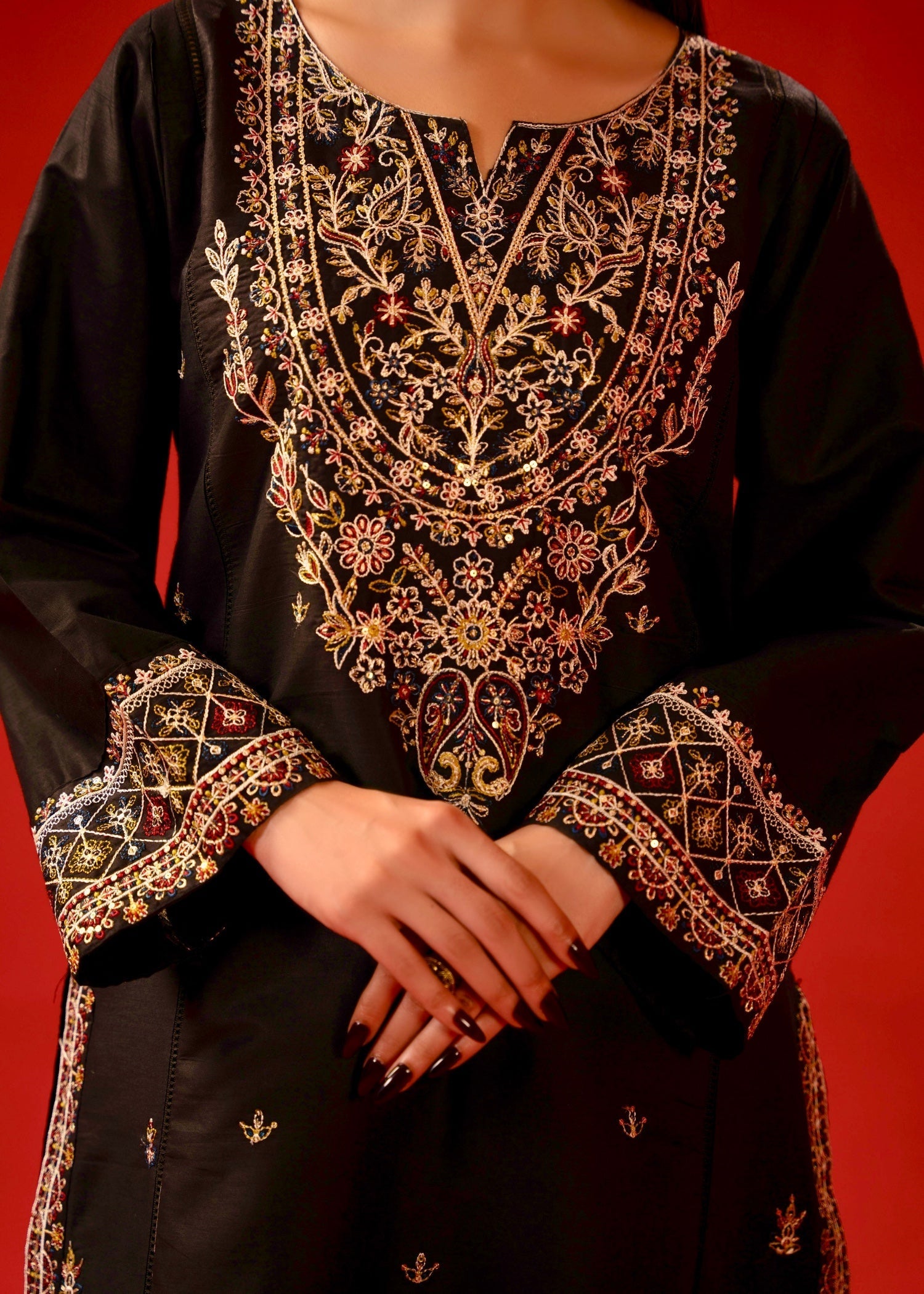 Zeenat & Zoha Black Formal Women 2pcs