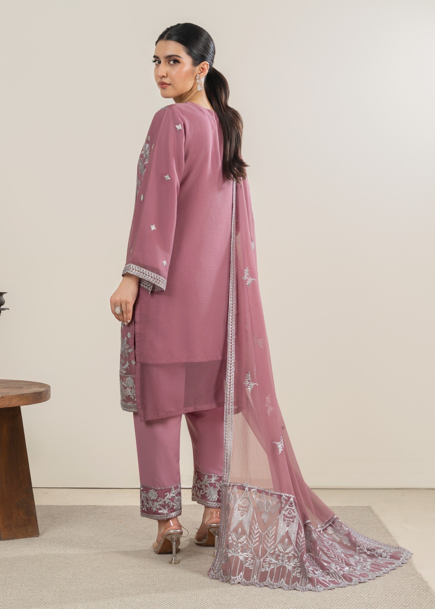 Four Season Boutique MAHROSE CHIFFON MAUVE Women 3pcs