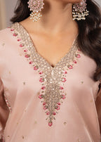 Maira Fashion pink embroidered kurta set Women 3pcs