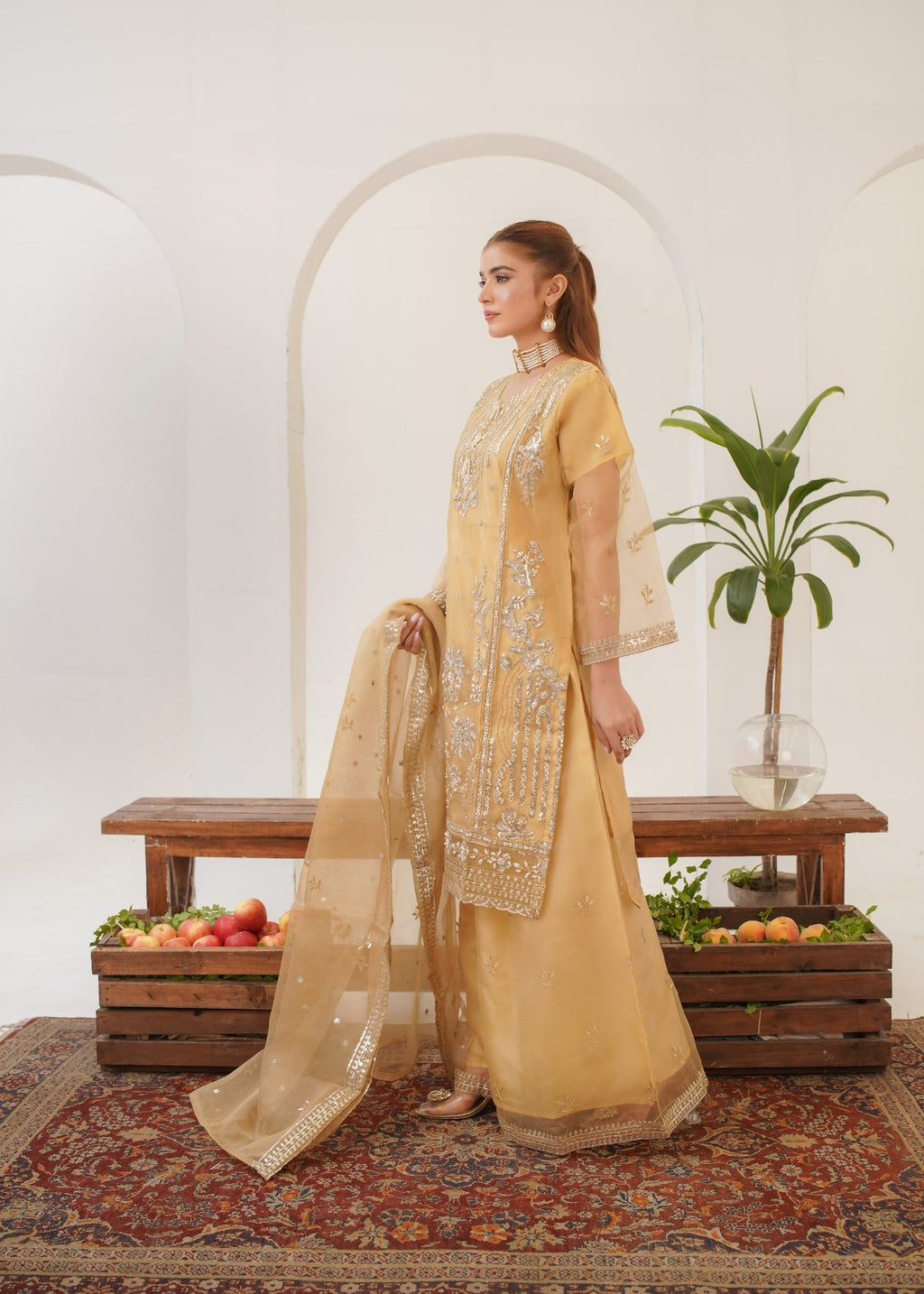 Gulposh Areej Fancy (Embroided ) Skin Women 3pcs