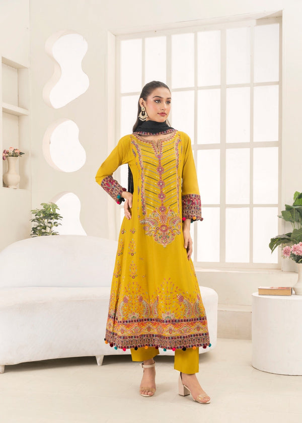 Khubsurat 4090 KH CT Jasmine Embroidery Pishwas Cotton Women 3pcs