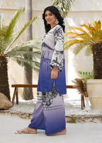 Mataish Indigo Sketch Cord Set Women 2pcs