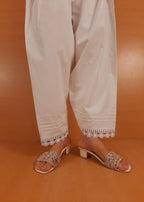 Zardi Laces Embellished Shalwar White ZSL11 Women 1pcs