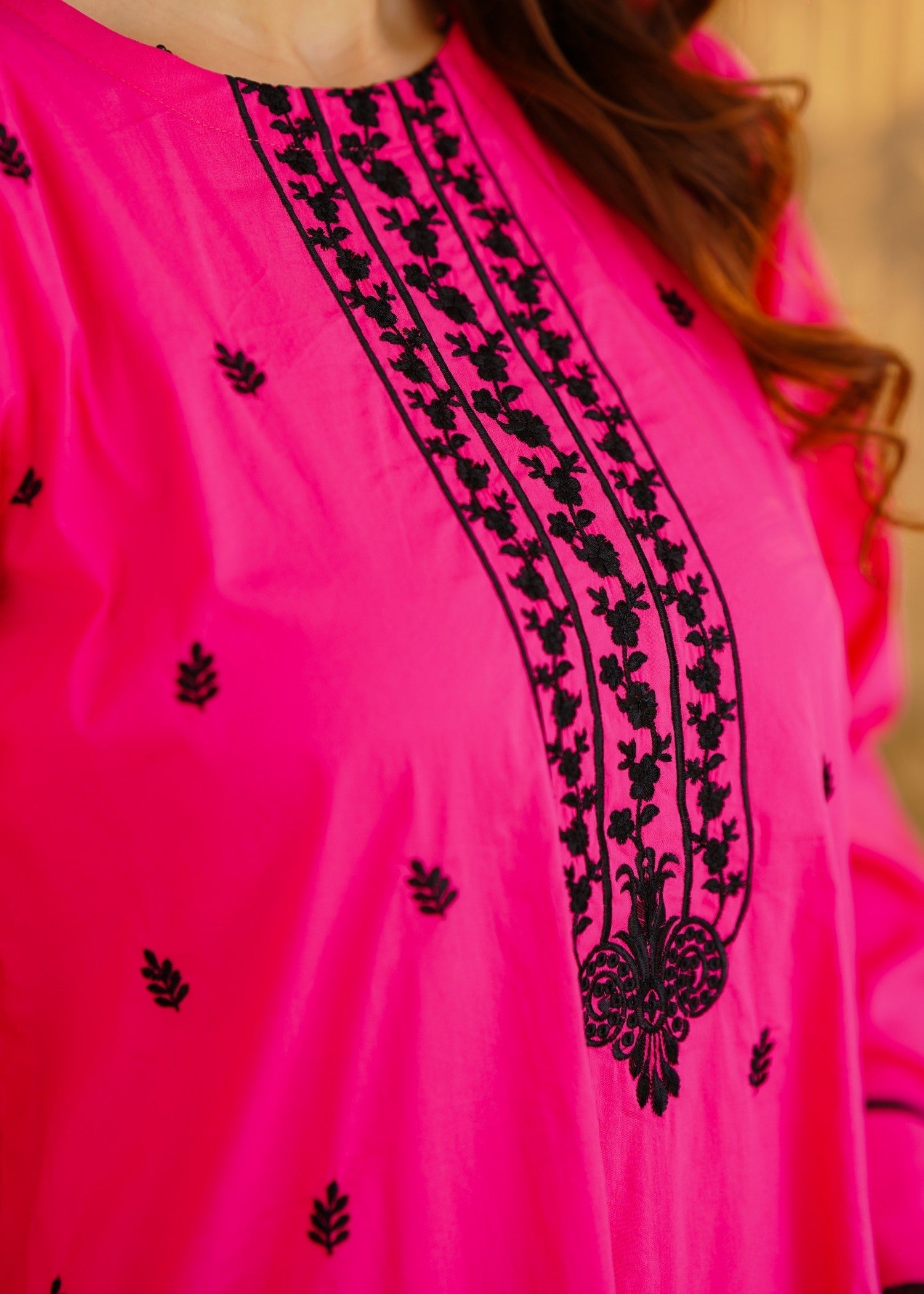 Namal Zara Ltd Embroidered Lawn Dress – Shocking Pink Charm Women 3pcs