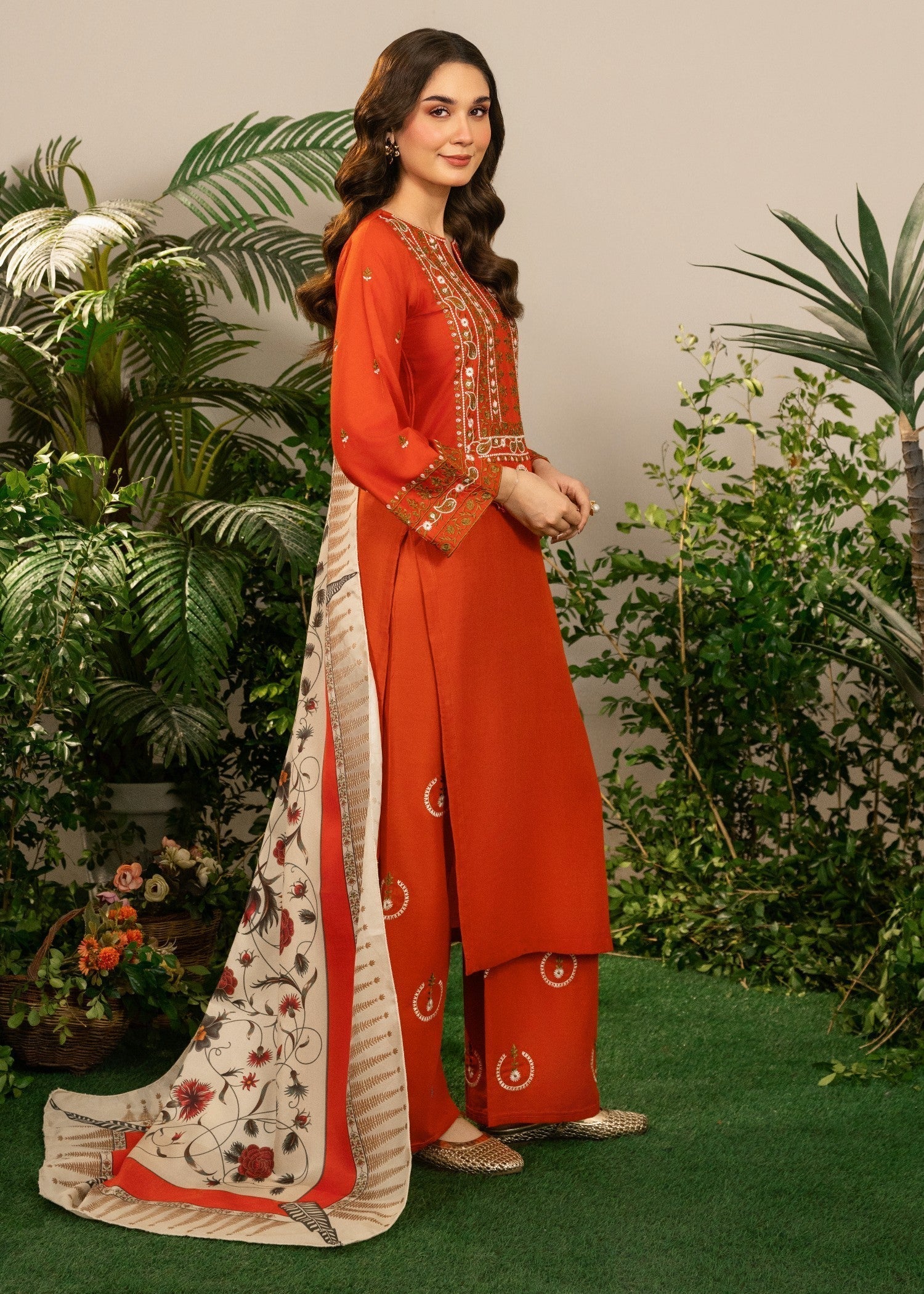 Tehzeeb Libas MALAIKA EMBROIDERED Women 3pcs