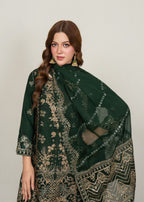 Four Season Boutique MAHAJABEEN BOTTLE GREEN Women 3pcs