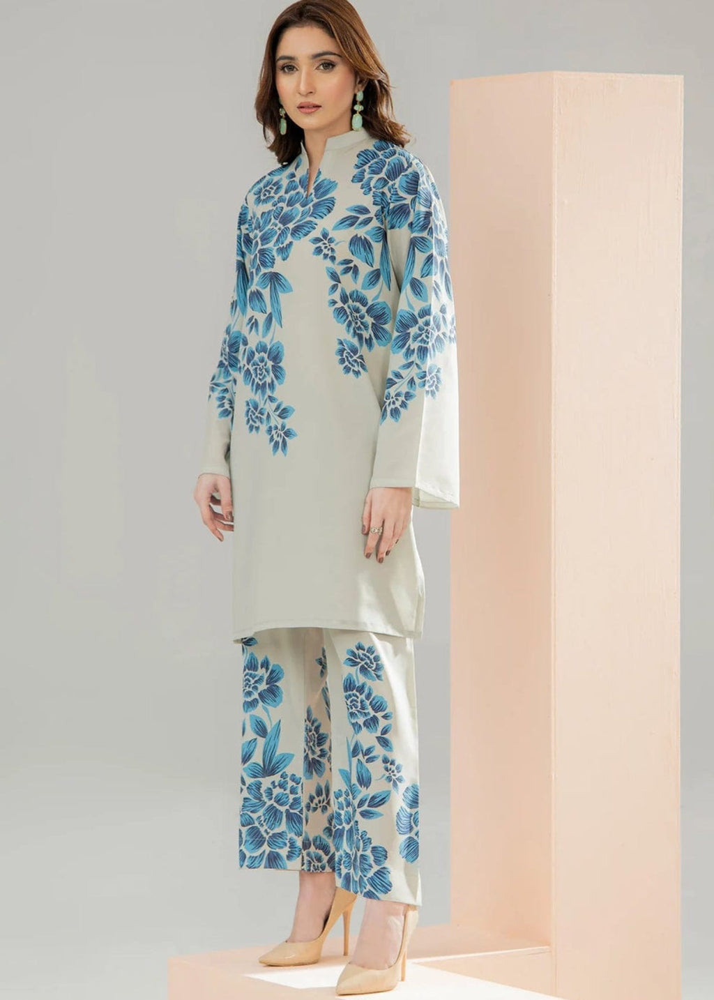 Shanghai Preet Elegant Sky Blue Women 2pcs