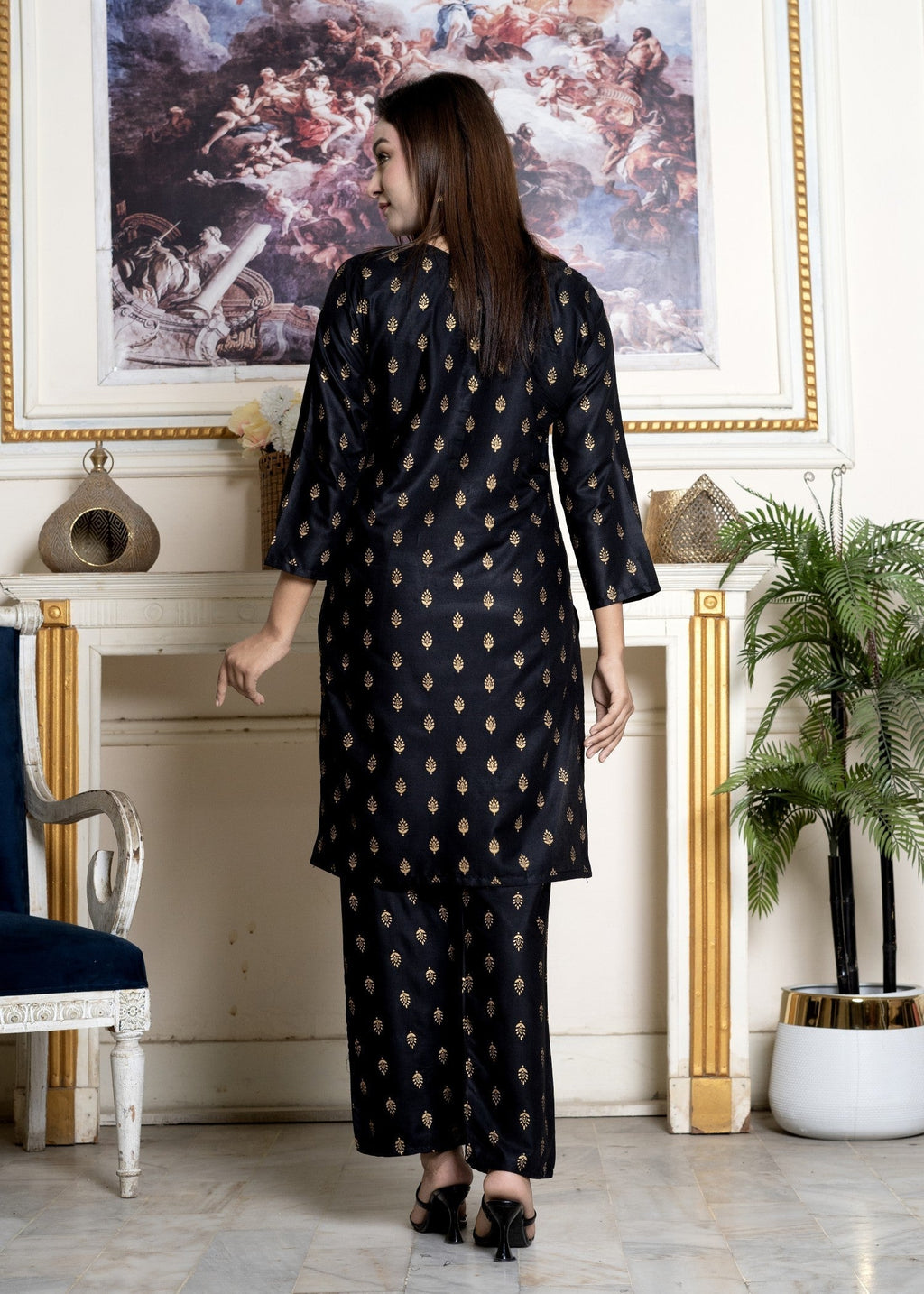 Hamna Kalim MOTIF BLACK Women 2pcs