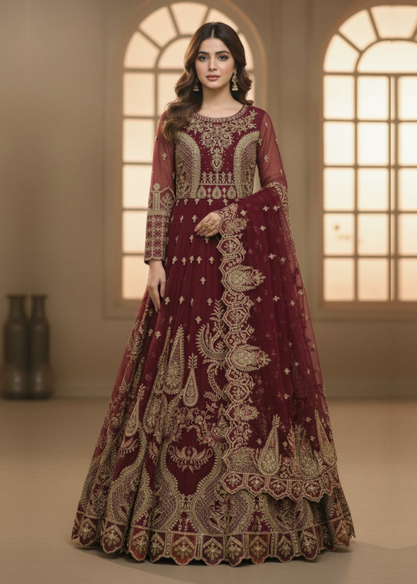 Diara Couture INAYA DF 03 MAROON Women 3pcs