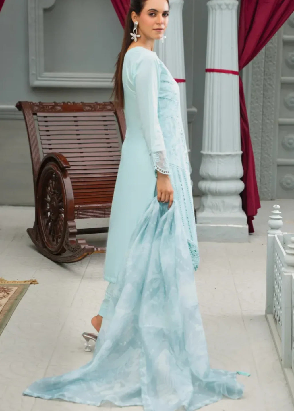 Designer Rack luxury sky blue Women 3pcs