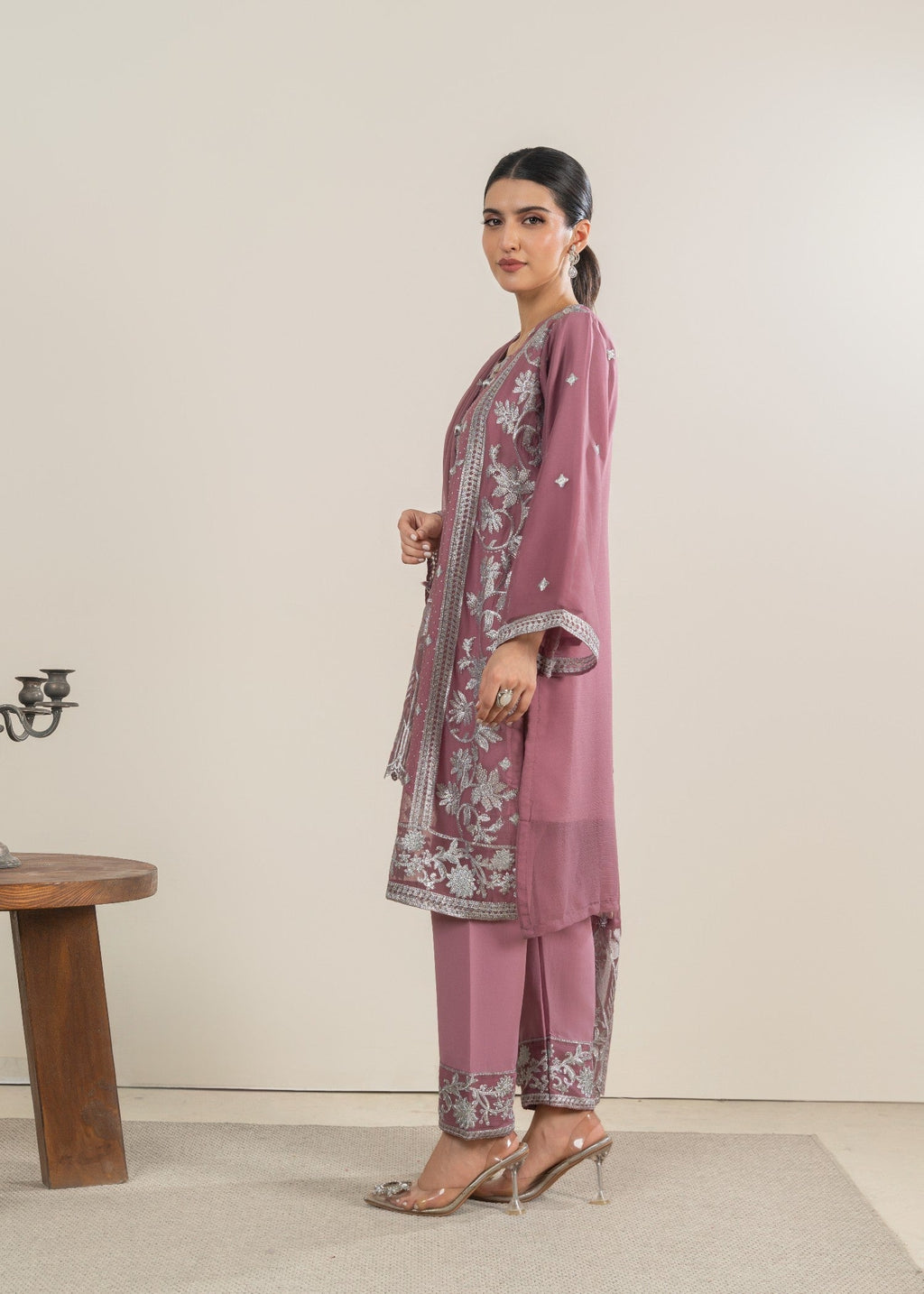 Four Season Boutique MAHROSE CHIFFON MAUVE Women 3pcs