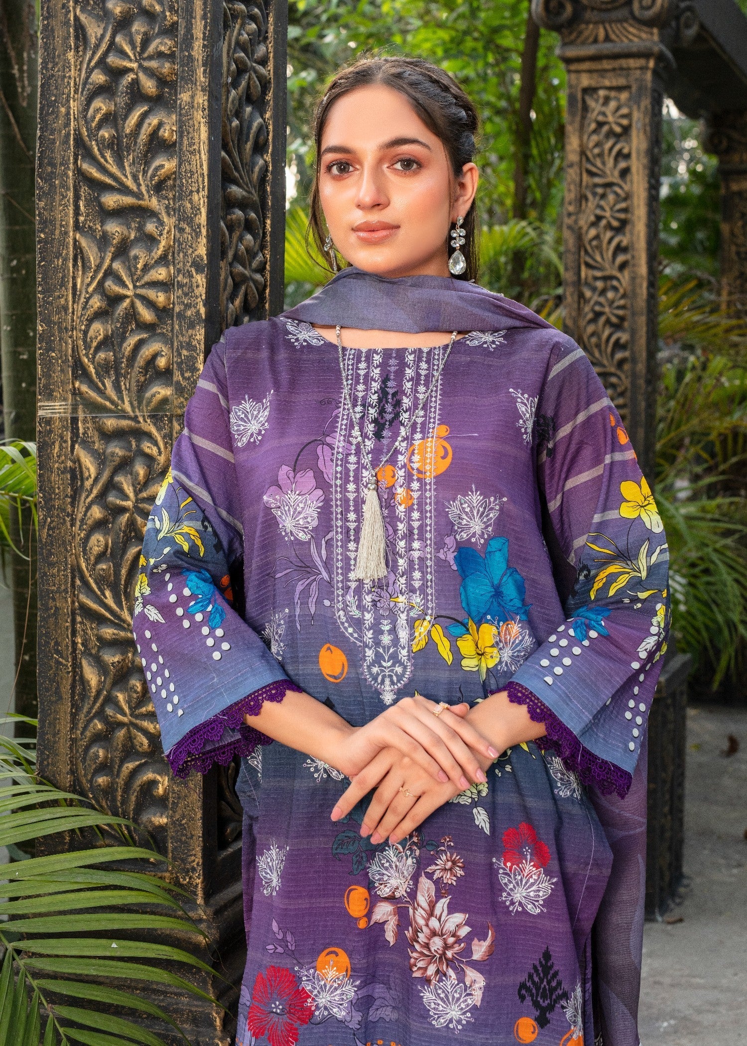 Ayeza Collection Purple Kurta Set 09 Women 3pcs