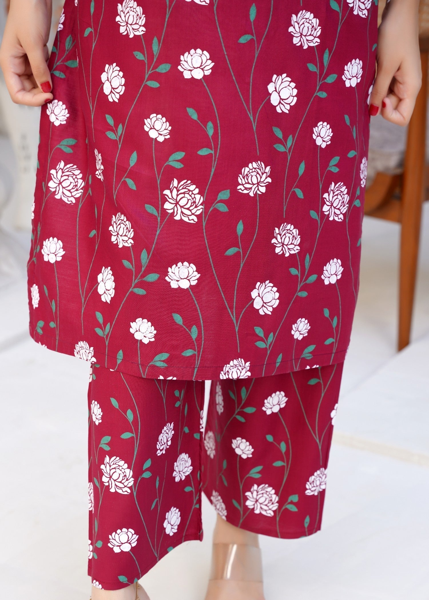 Chaudhary Arts Dream maroon Women 2pcs