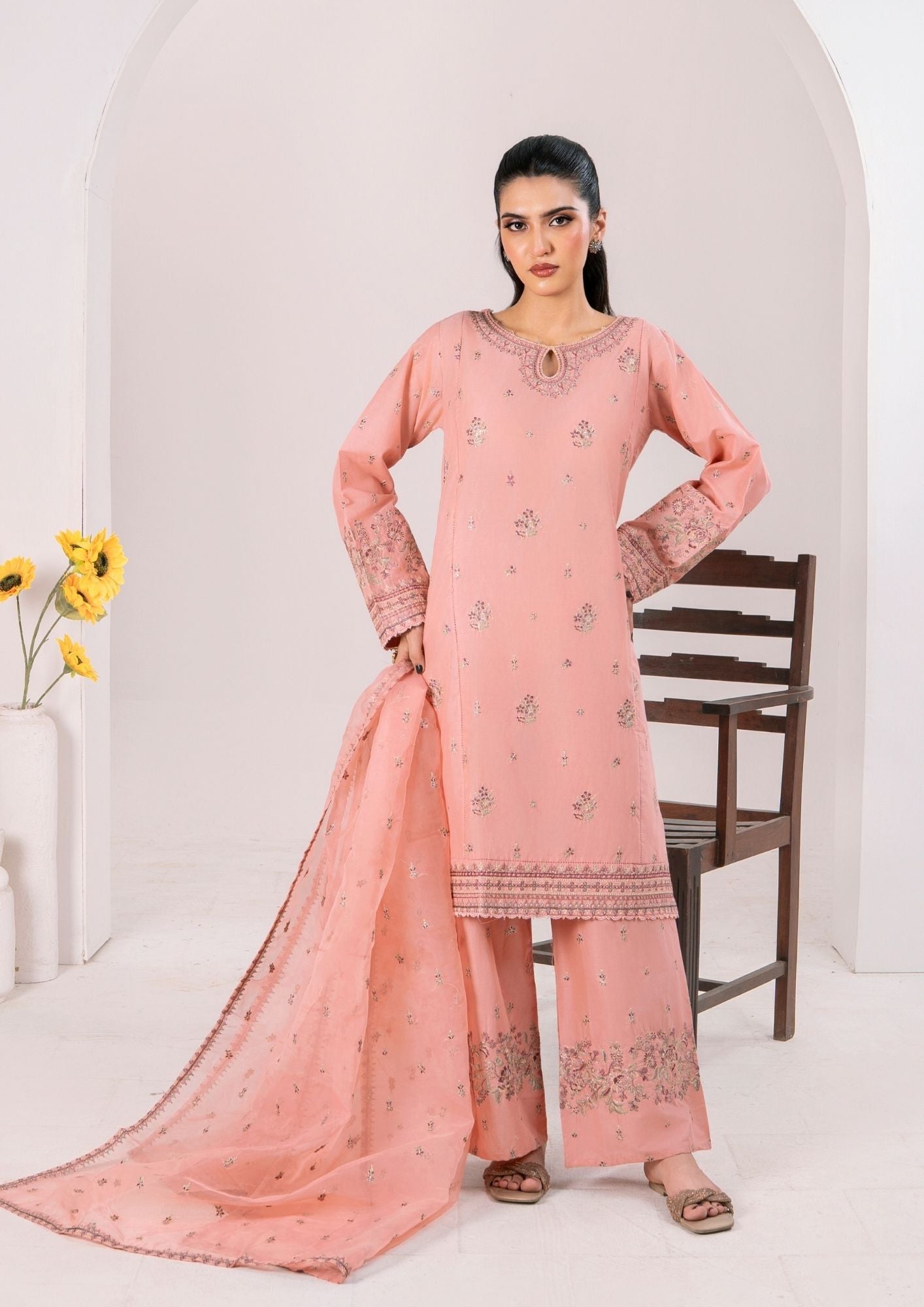 Alfatah Pret Embroidered Lawn ZAUQ S25 0008 Women 3pcs
