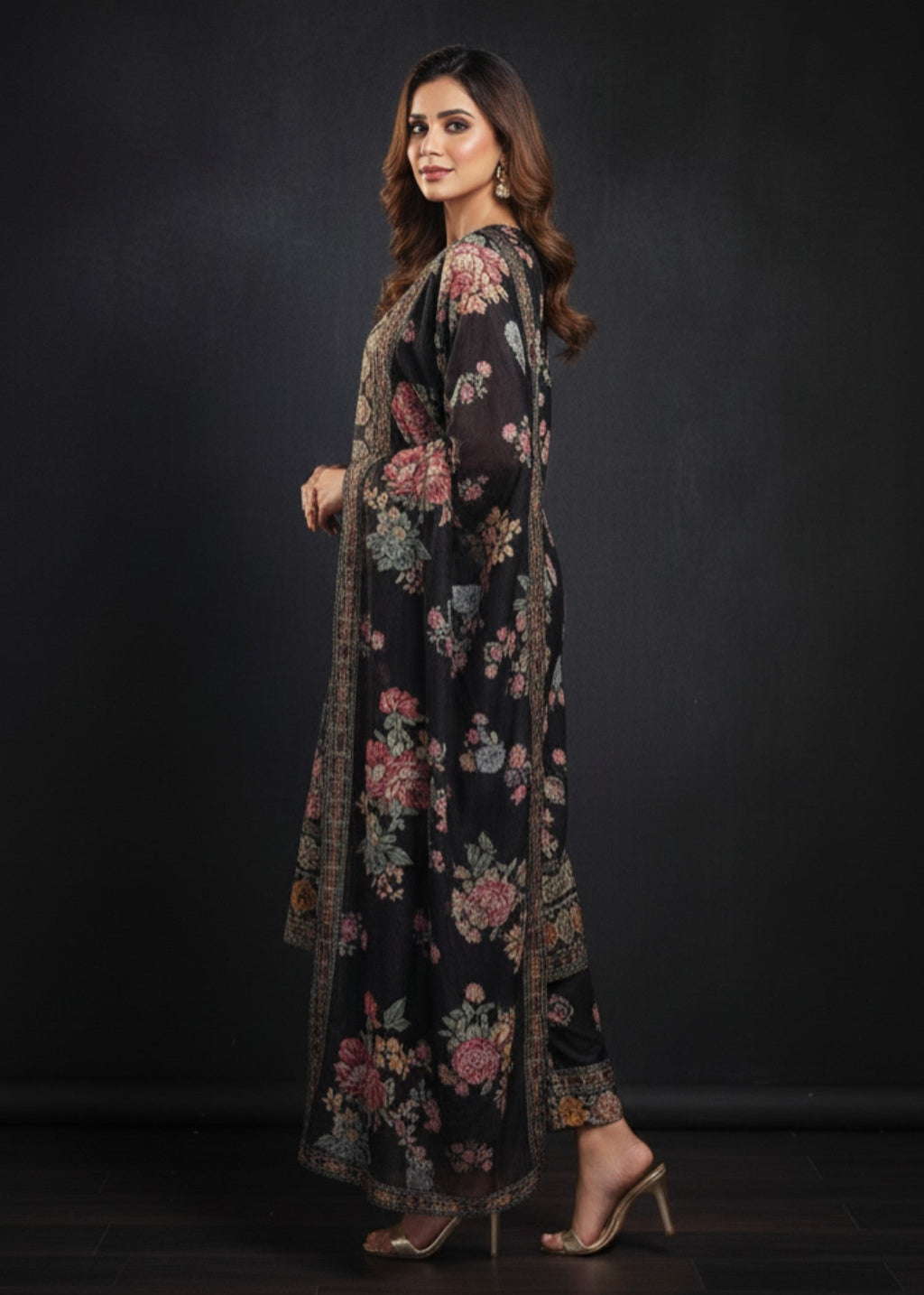 Pehnawa By Bin Akram’s NOOR BLK | Shimoz Silk Women 3pcs