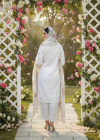 MMG Garments FLORAL| LINING ORGANZA KURTA SET MMG 1039 Women 3pcs