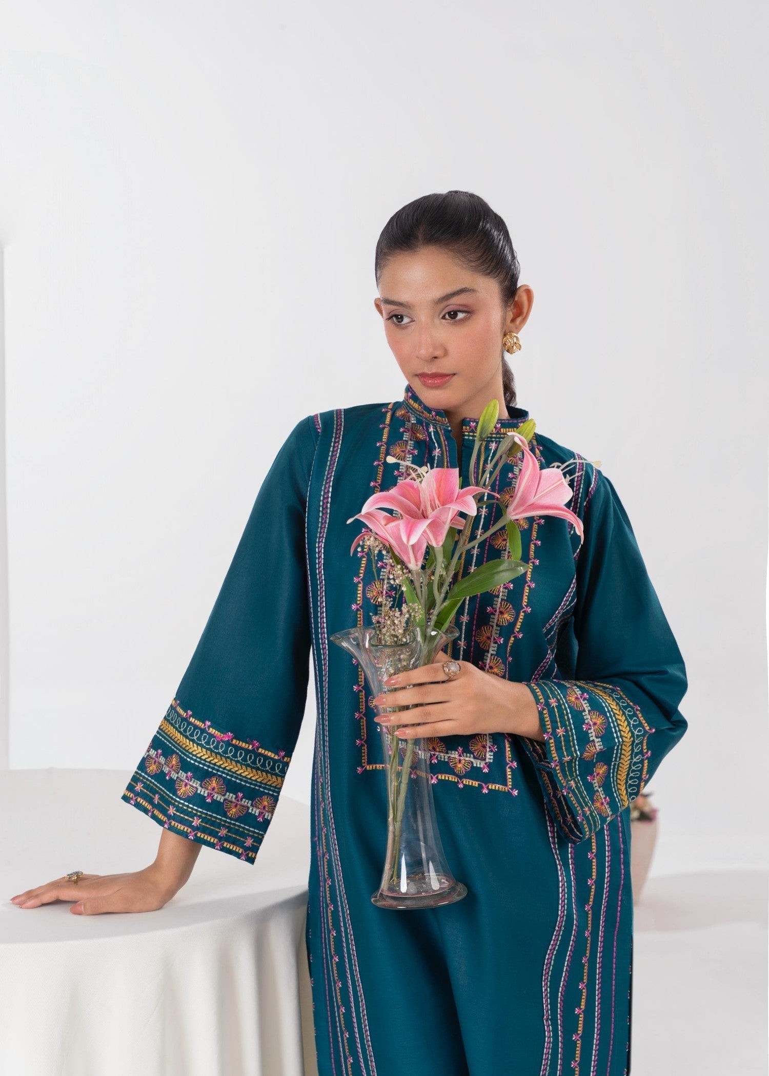 Stylish Collection LIME TEAL Women 2pcs