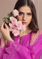 Luxeurs Dahlia Embroidered Lawn Dress Women 3pcs