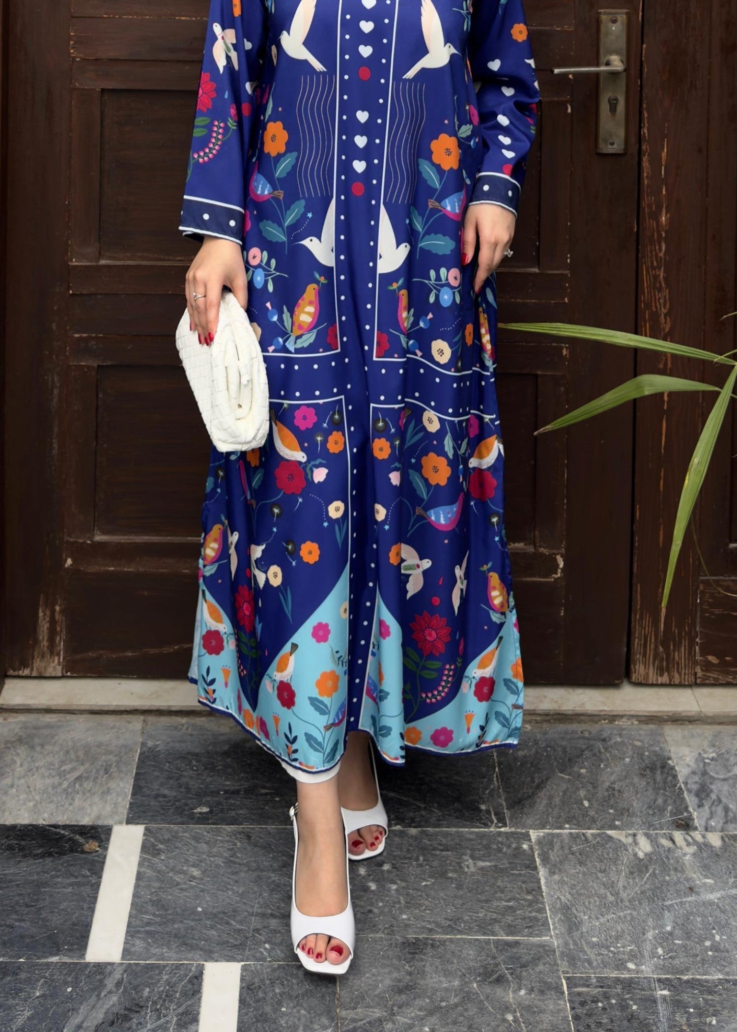 OR COUTURE BY RAMSHA OBAID BLUE BIRD Poly Lawn Flared Shirt Women 1pcs