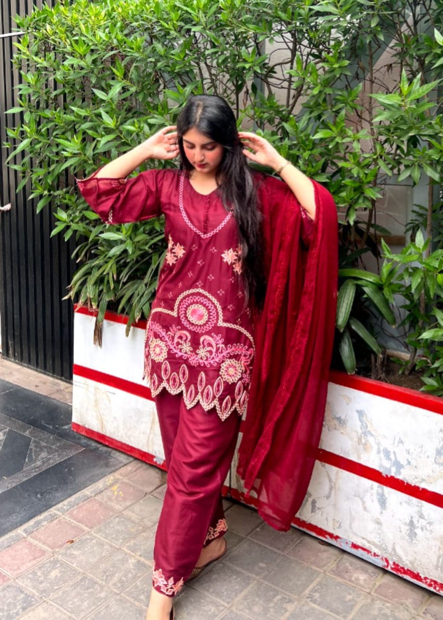 Tawakal Closet MEHAK MAROOON Women 3pcs