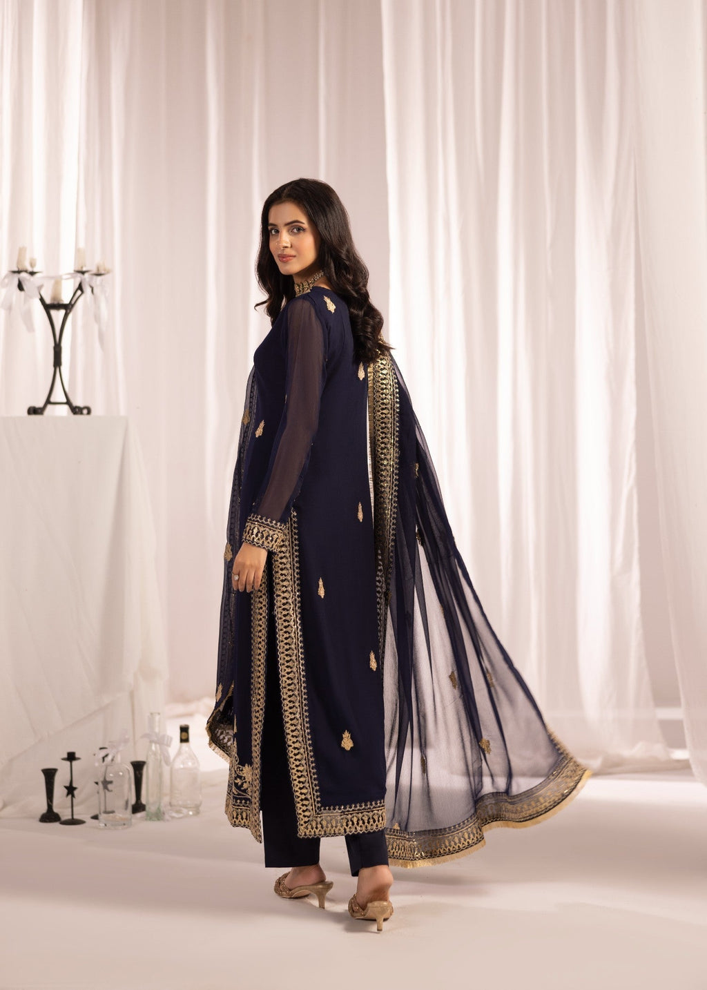 Alyssa NAVY BLUE SUIT ALN19 Women 3pcs