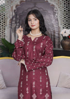 Hamna Kalim GULNAR MAROON Women 2pcs