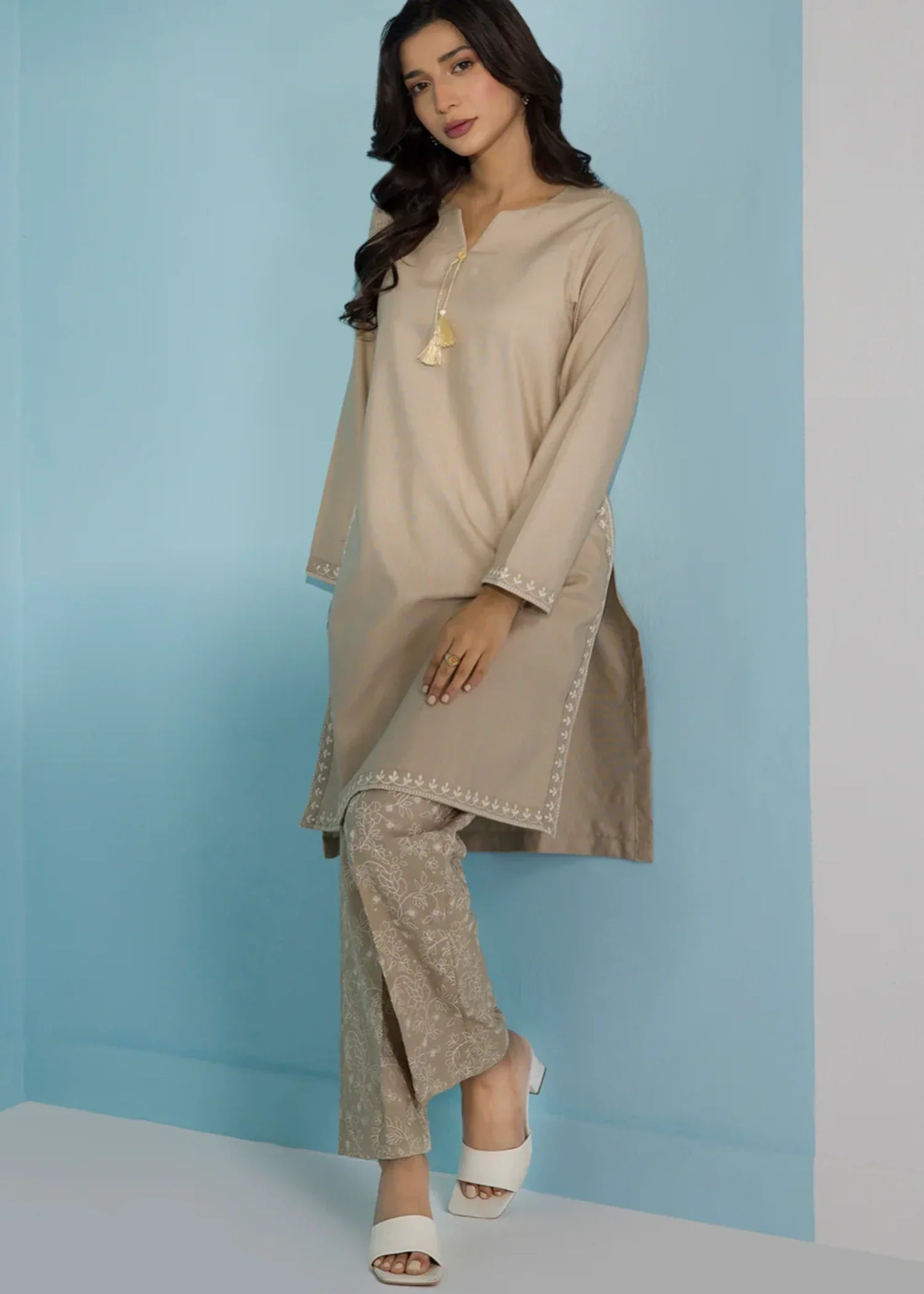 Zellbury WPW2421523 Beige Women 2pcs