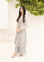 Pehnawa By Bin Akram’s Grey Glamor | Chiffon Women 3pcs