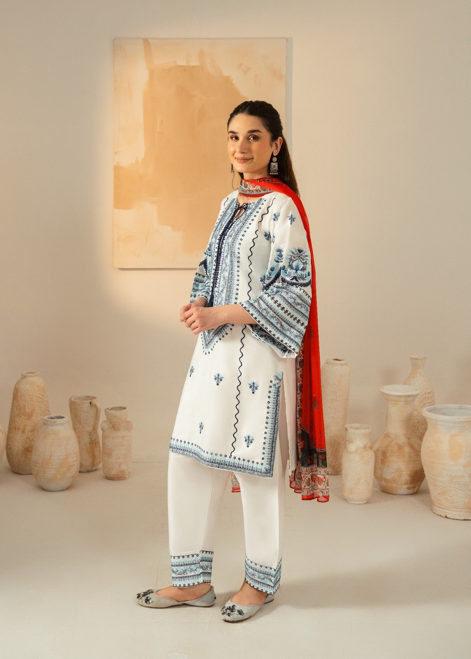 Chaudhary Arts Jugnu Embroidered Dress Women 3pcs