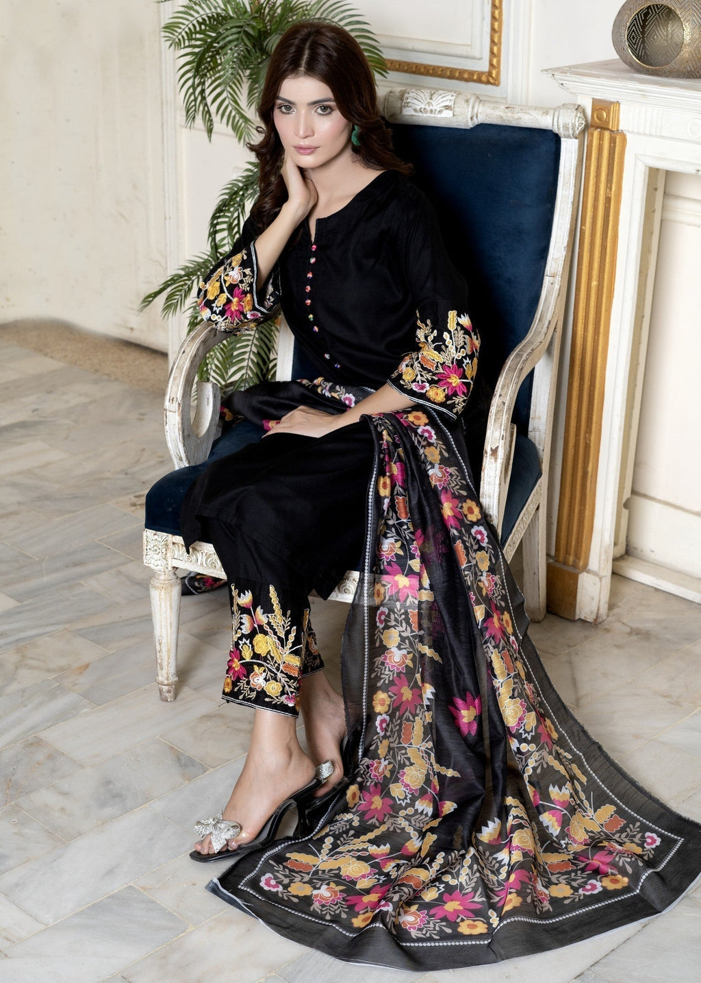 Hamna Kalim SHMAIL BLACK Women 3pcs