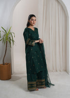 Naqash Midnight Green Women 3pcs
