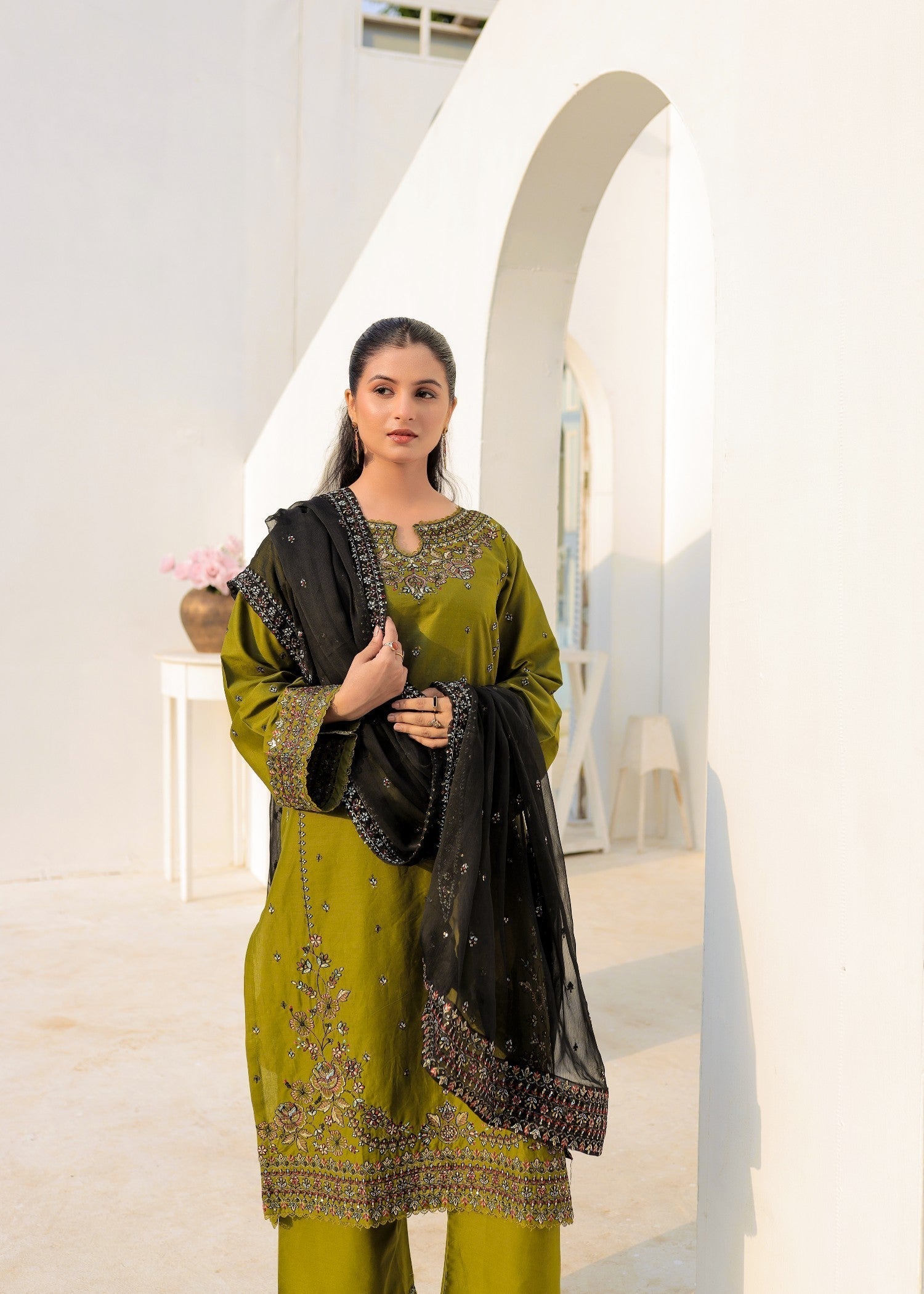Shehroz Fashion EZZAL EMBROIDERY SUIT Women 3pcs