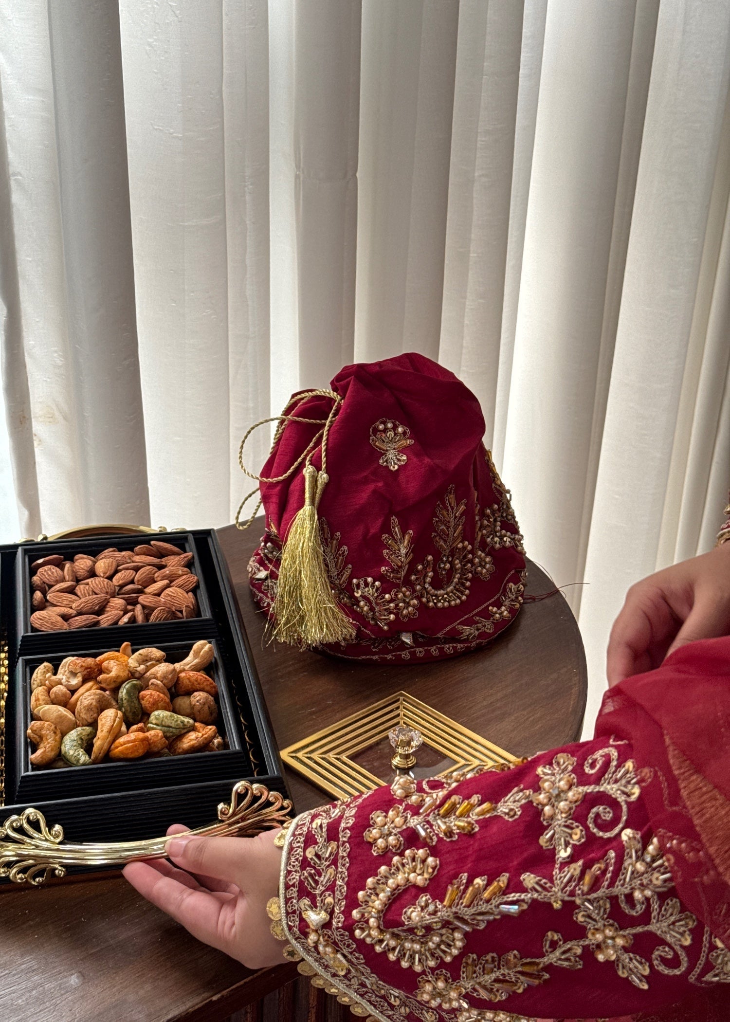 Suits By Sadia Maroon imaan maxi Women 4pcs