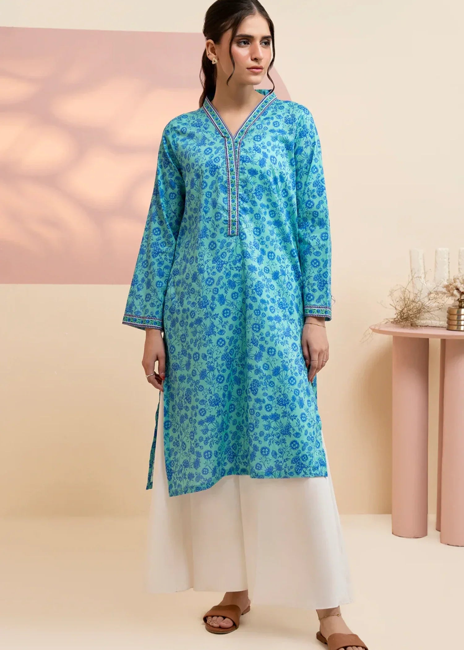 Zellbury WPS2511945 Light Cyan Women 1pcs