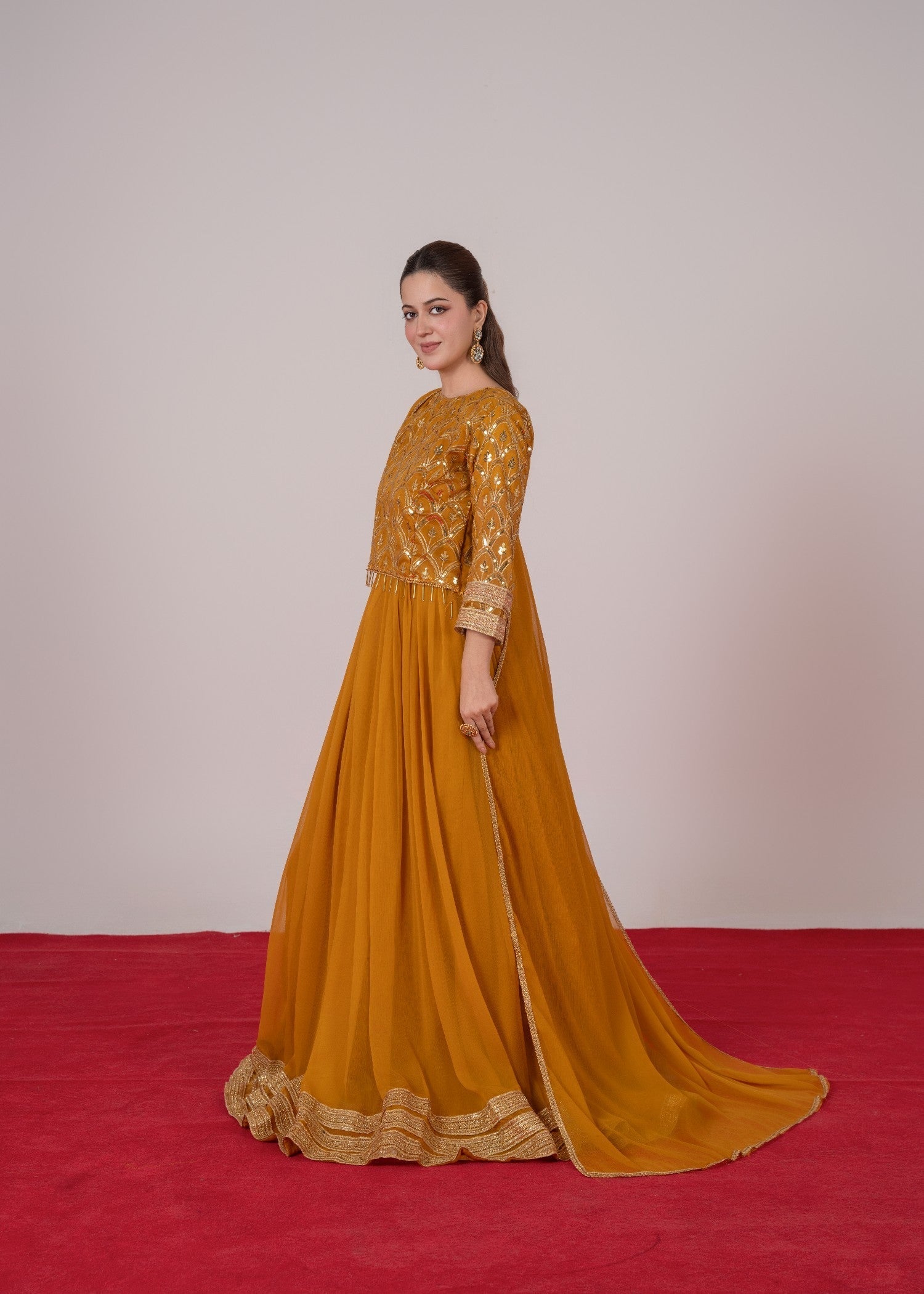 Hkb Officials Mehrma Cheddar Mustard Lehnga Women 3pcs