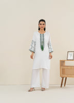 Stylish Collection EMBELLISH WHITE Women 2pcs